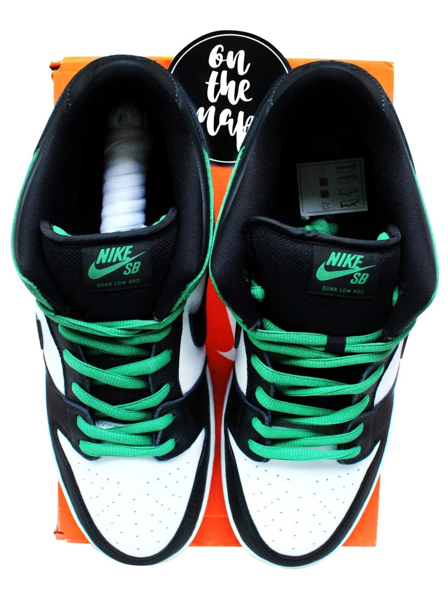 Nike SB Dunk Low Pro Classic Lucky Green Black White UK 12 US 13