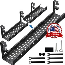 Organizador de cables extensible debajo del escritorio sin necesidad de taladrar