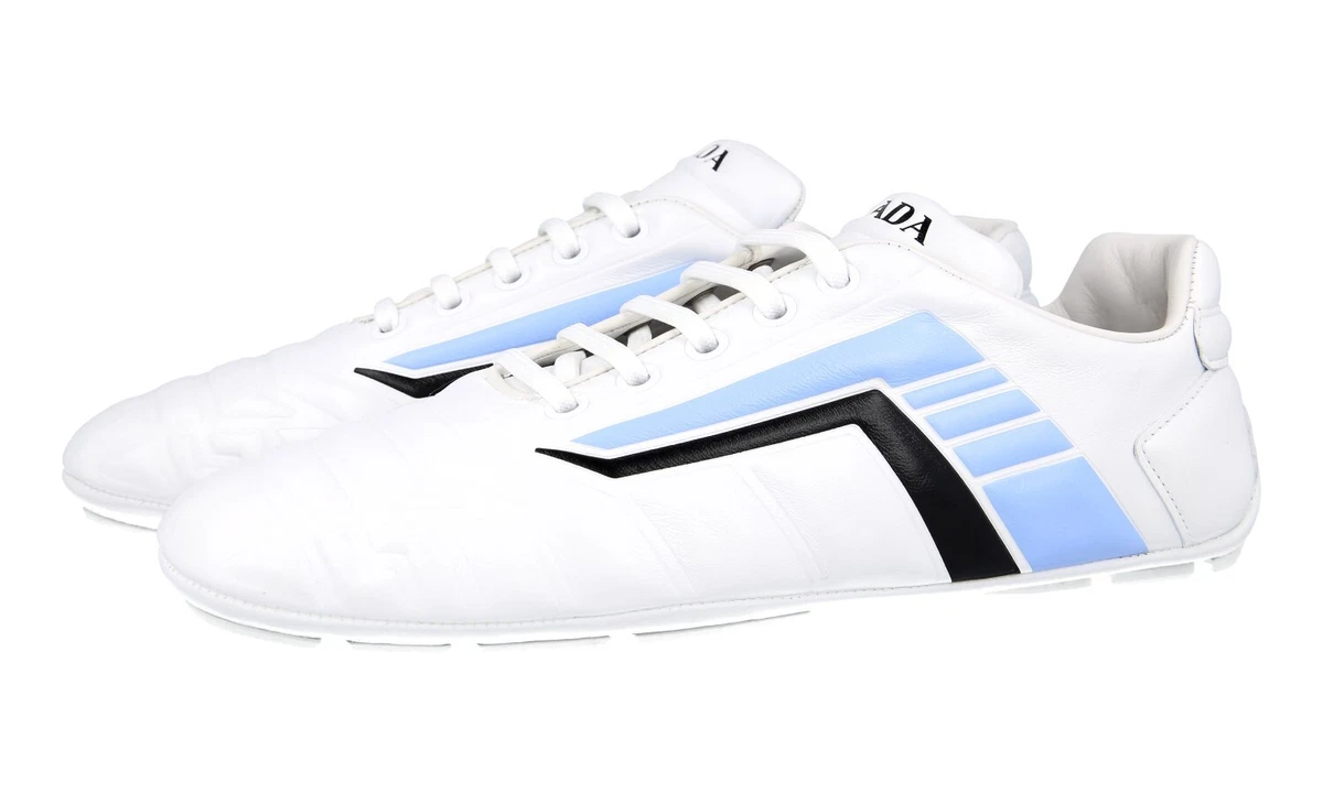 PRADA Leder Rev Sneaker - 1E505M - Weiss - NEU
