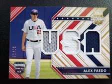 2018 Panini Elite Extra Edition USA Materials Alex Faedo Gold /99 Tigers