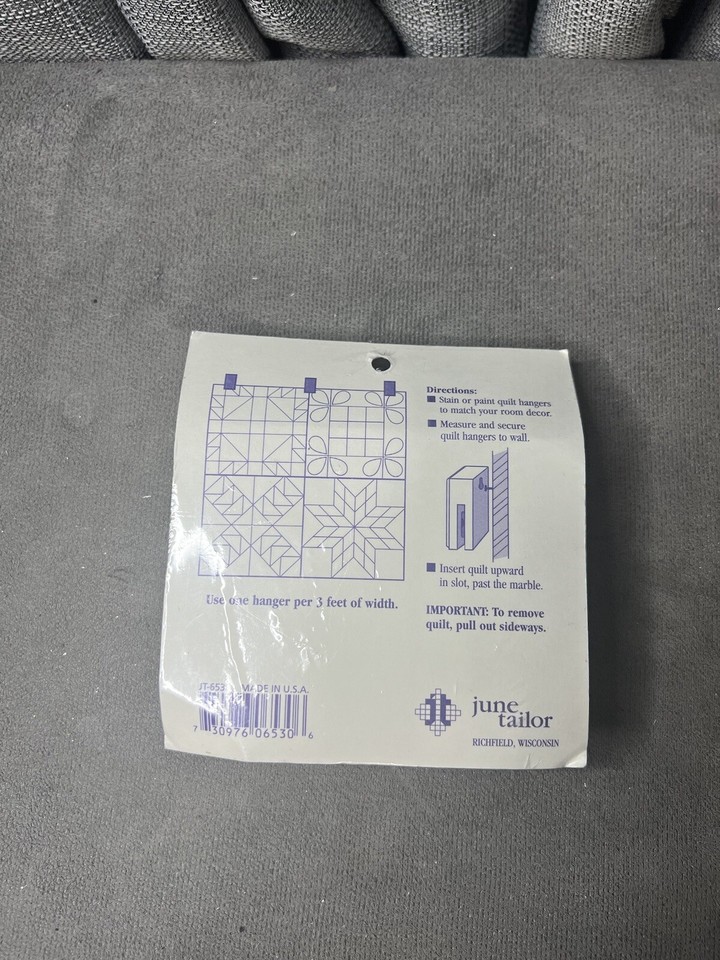 Vintage Wooden Block Quilt Tapestry Hanger Clips Pair New Old Stock eBay