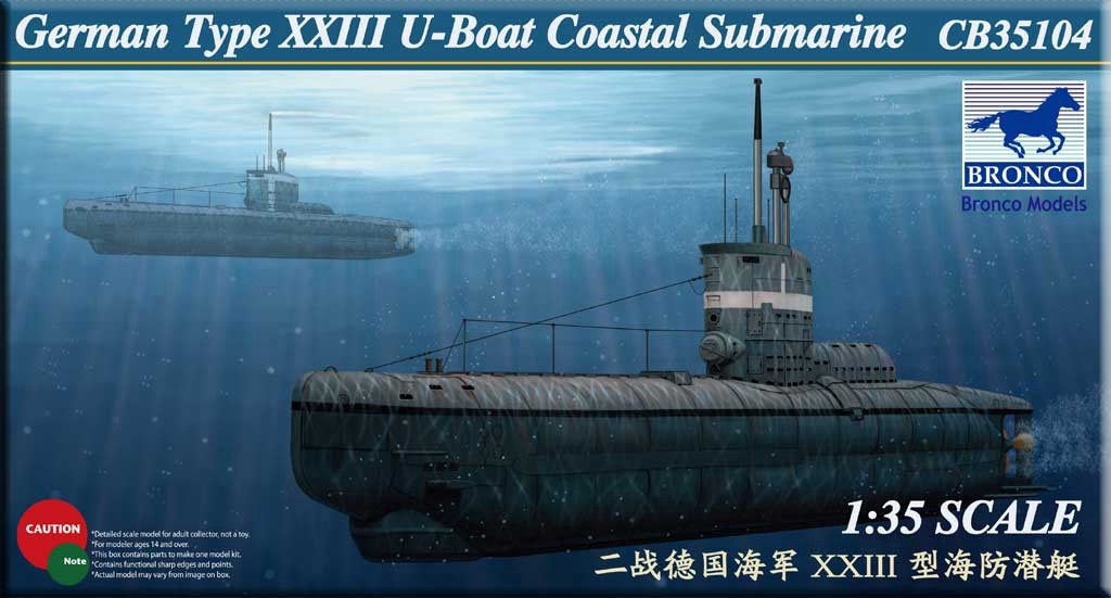 Bronco 1 35 CB35104 German Type XXIII U-Boat Coastal Submarine model kit Bronco 1 35 CB35104 German Type XXIII U-Boat Coastal Submarine model kit
