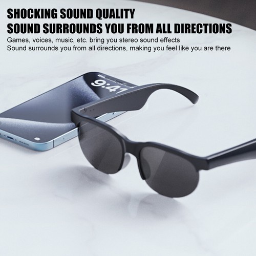 Smart Glasses, Bluetooth Call & Music Sunglasses Open Ear Headset w/Translation - Picture 10 of 19