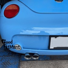 9.5 Length Dual Exhaust Tips 2.5 Inlet 3.5 Outlet Fit For Vw Beetle 2012-2017