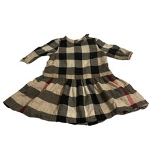 Girls Burberry Children Nova Check Long Sleeve Dress Blouse Shirt Kids 4Y