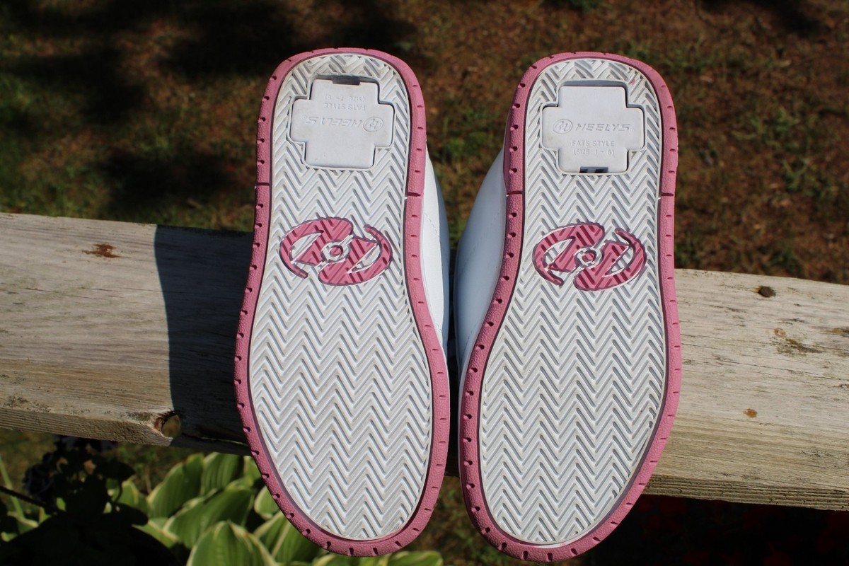 Chaussures Heelys Fille Taille 4 Blanc/rose #7190 - SANS ROUES - Bon état