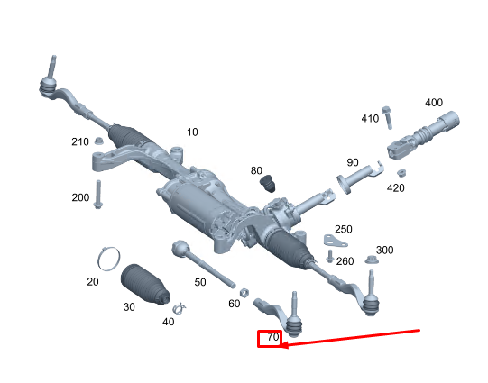 Neu MERCEDES-BENZ EQS V297 Spurstangenkopf außen rechts A2974608600 Original