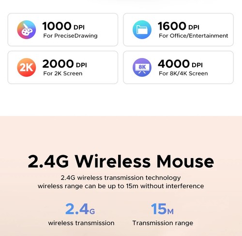 Vertical Wireless Mouse 2.4G Ergonomic 4000DPI 6 Mute Buttons for MacBook Tablet - Picture 16 of 26