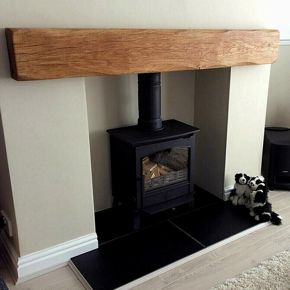 SOLID OAK BEAM Fireplace Mantel Mantle Shelf Lintel Mantelpiece LIGHTLY  WORKED | eBay