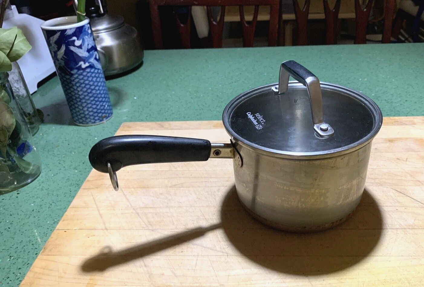Revere Ware 1 1/2 QT Quart Sauce Pan ~Pot ~ Stainless Copper Clad Glass Lid