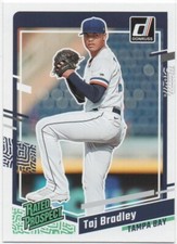 Taj Bradley 2023 DONRUSS BASEBALL Base Rated Prospect #55 Rays