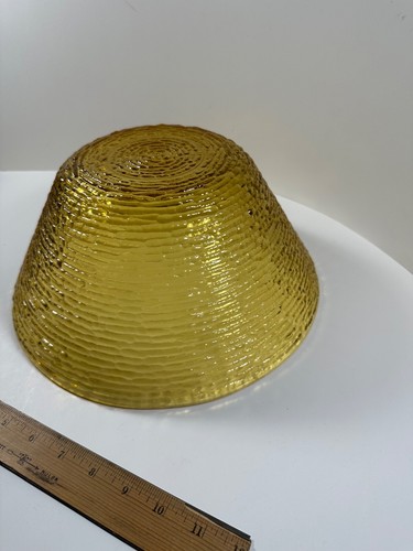 Large Anchor Hocking Amber Yellow Soreno Salad Serving Bowl - MCM - 11" X 5" - Picture 3 of 7