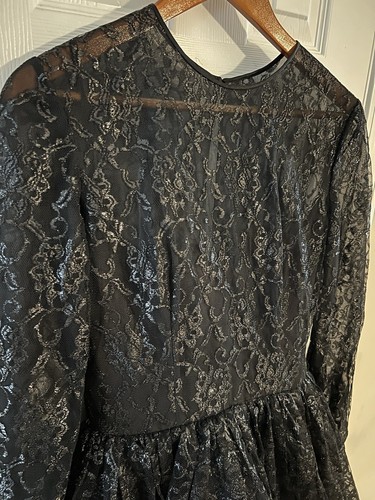 (NWT!) Vtg OSCAR DE LA RENTA STUDIO Black Long Sleeve Cocktail Dress Petticoat - Picture 22 of 22