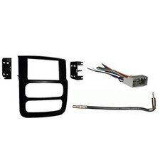 Double Din Dash Kit, Harness  Antenna Fit 2002-2005 Dodge Ram Pickup 1500