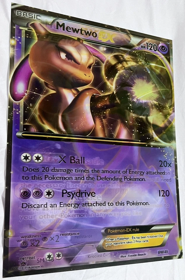 Pokémon-MEW, MEWTWO-3D pôster 3D efeito flip lenticular, 3 em um - Imagem 4 de 4