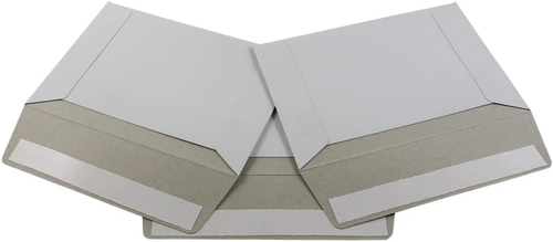 30 6.5 X 4.5 Rigid Photo Mailers Stay Flats White Cardboard Self Seal - Picture 12 of 12