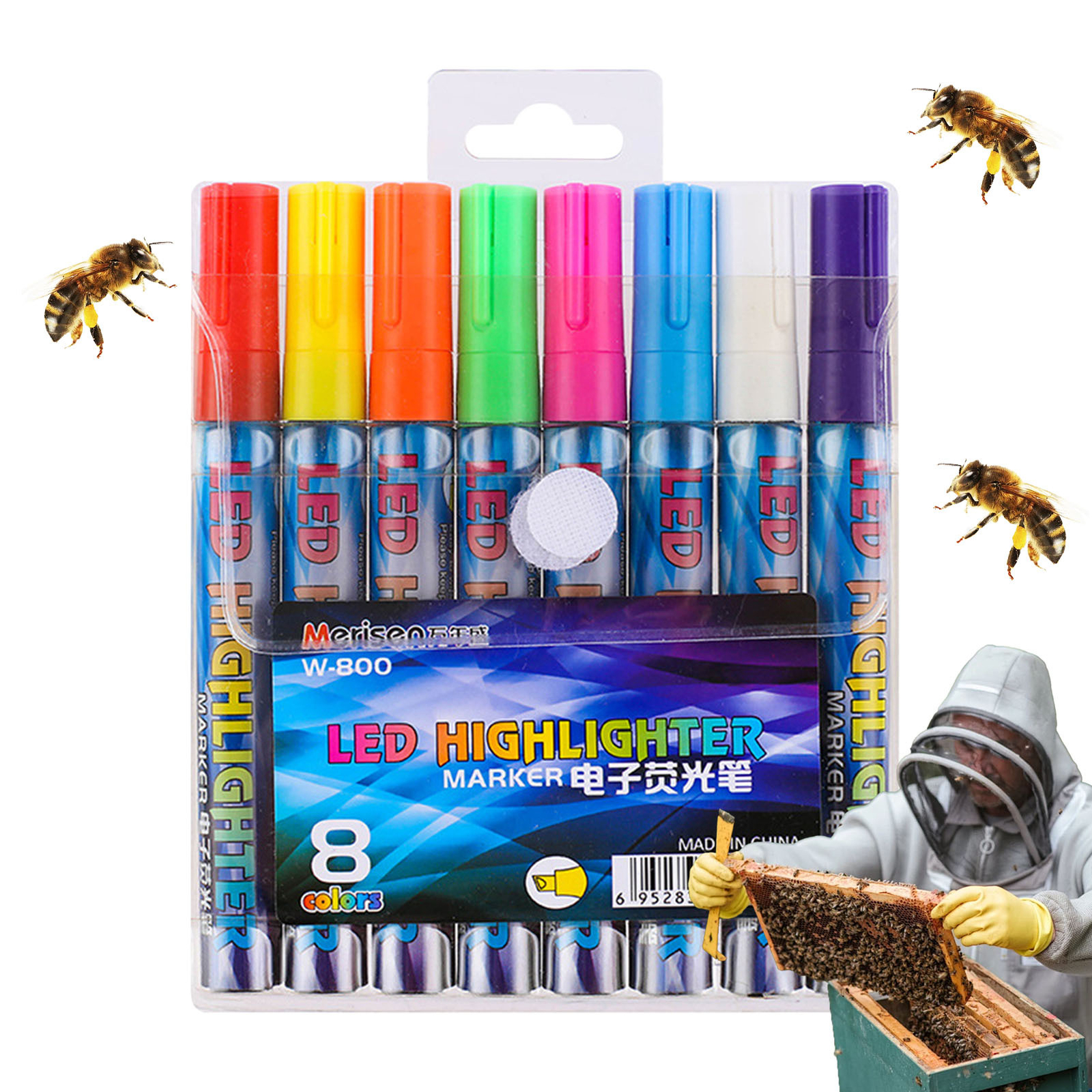 8PCS 8 Colours Queen Bee Marking Marker Pen Queen Bee Marking ...