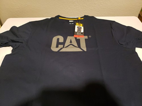 Caterpillar (CAT) Men’s Tshirt Short Sleeve Heavy Duty Logo Tee, Medium Blue - Picture 4 of 4