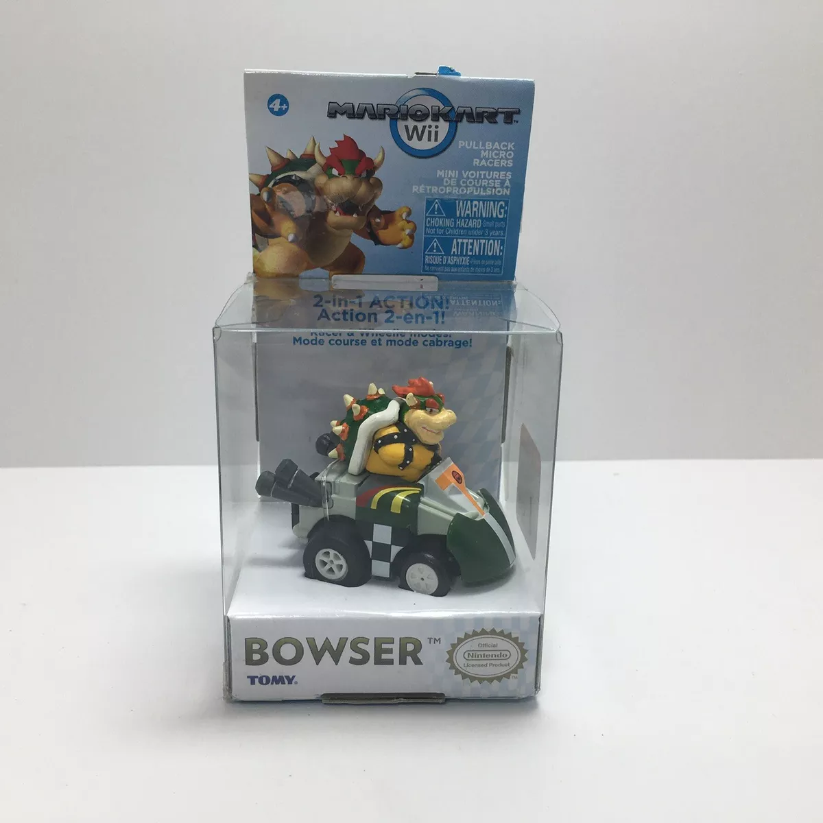 Nintendo Mario Kart Wii Pullback Micro Racer Action Bowser Mini Figure Tomy 2010