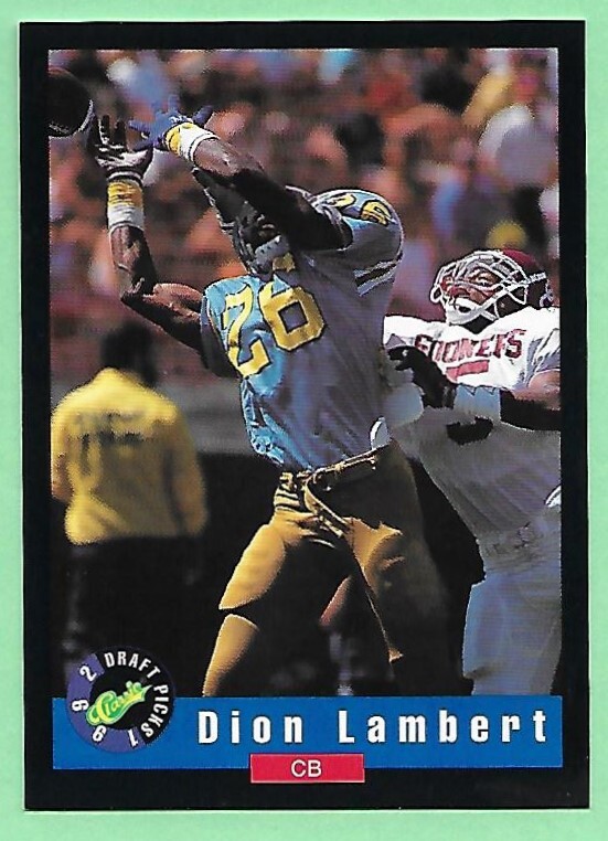 1992 Classic Draft Picks Football Dion Lambert #23 UCLA👍