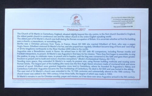 GB Buckingham 2017 Christmas Set on First Day Cover SIGNED by Dr Robert Willis - Picture 2 of 2