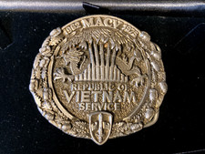 VIETNAM BELT BUCKLE NEW APPROXIMATELY 2 3/4" X 2 5/8"