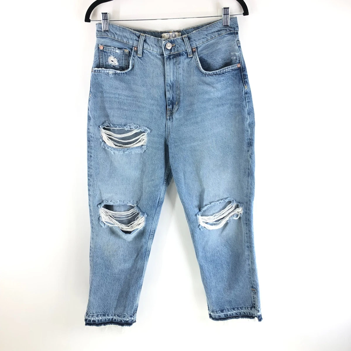 Womens distressed shop cropped jeans