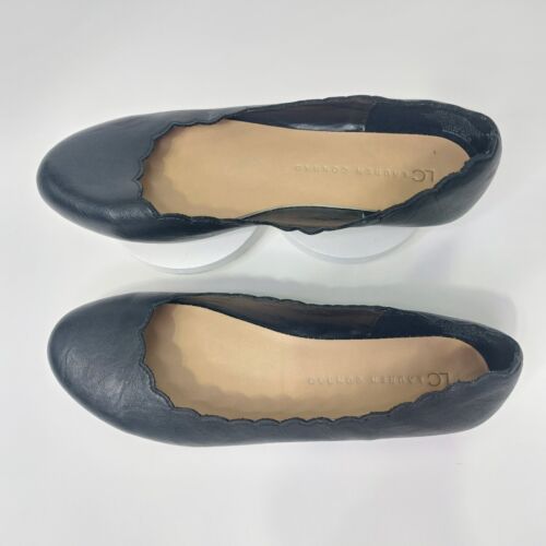 Zapatos planos LC Lauren Conrad para mujer 7 1/2 sin cordones negros ballet informales punta redonda - Imagen 2 de 9