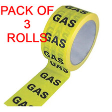 Gas Identification Tape 33m x 48mm (Pack of 3)