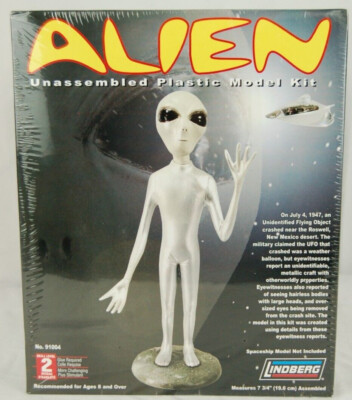 1/6  Lindberg Roswell ALIEN Plastic Model Kit Sealed Kit #91004 7.75''  Figure