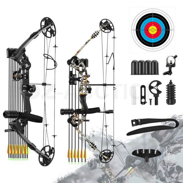20-70lbs/20-55lbs Compound Bow Arrow Set Archery Target RH Hunting Shooting Kit