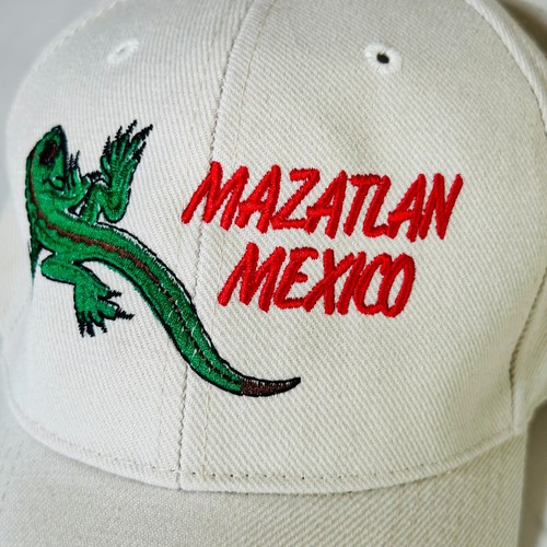 Mazatlan Mexico Cap Mütze Unisex Urlaub Echse beige rot und grün verstellbar - Bild 2 von 5