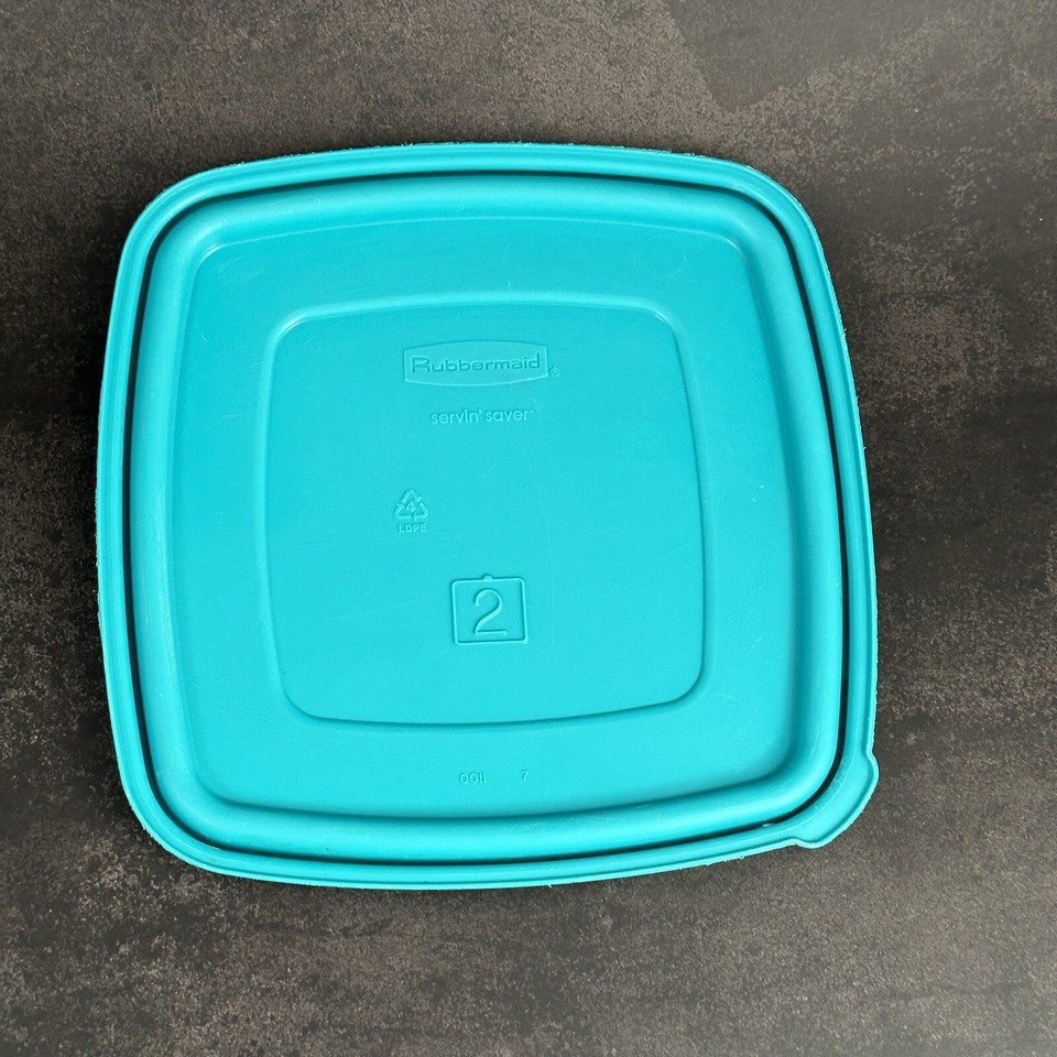 Vintage Rubbermaid Servin’ Saver 2 Square Lid 0011 Replacement Snap