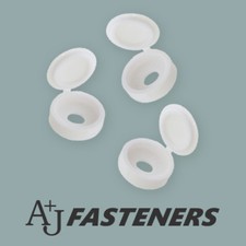 HINGED SCREW CAP COVERS WHITE - SMALL & LARGE NO.6 8 10 12 PLASTIC - DISCOUNTED