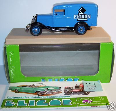 Miniature Eligor Ford V8 Camionnette 1932 - Édition Spéciale Glaces Charles Gervais, échelle 1/43