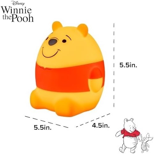 NEW Disney Winnie The Pooh Squish Night Light - USB, Battery, 3 level Brightness - Picture 7 of 7