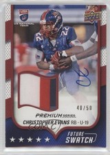 2016 USA Football Future Swatch Premium Series U19 40/50 Chris Evans Auto 1u6