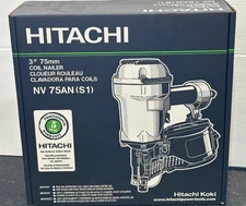 HITACHI NV75AN(S1) Coil Siding / Framing Nail Gun 3-Inch x .131" Wire or Pla.