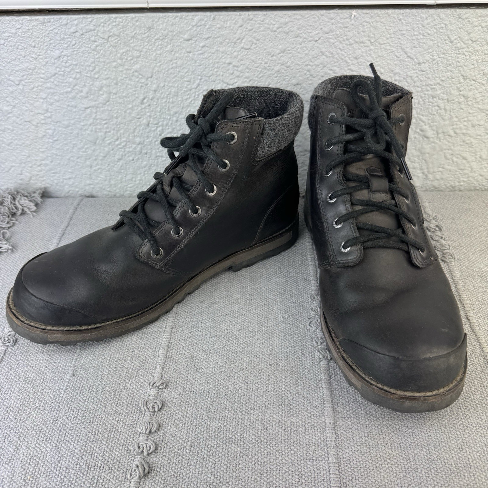 Stivaletti Keen The Slater II in pelle neri caldi impermeabili da uomo taglia 11