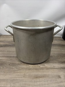 Vintage Wear-Ever Aluminum Stock Pot #4303 12 QT Commercial Grade USA MADE THICK