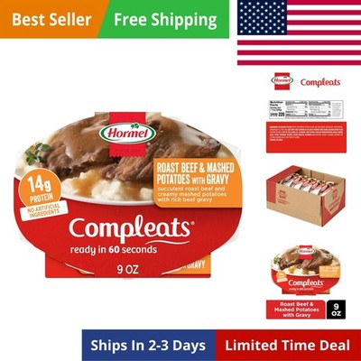 Roast Beef & Mashed Potatoes With Gravy Microwave Tray, 9 Ounce Pack of 6