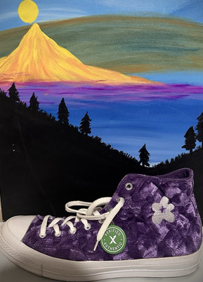 Converse Chuck Taylor All Star 70 High Top Purple Quilted Floral Men s 13