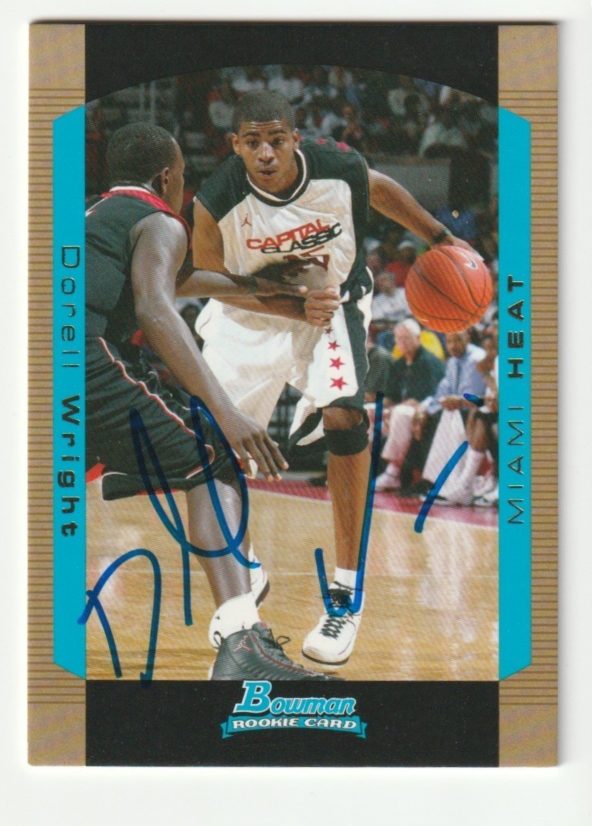 Dorell Wright Signed 2004-05 Bowman Gold Card #153 RC Auto Heat Autograph COA