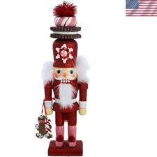 Nutcracker Christmas Decor Red Gingerbread Man 12in Holiday Fantasy