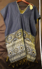 one size poncho serape soft copper tan blue grey black one size covers most