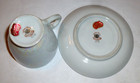 Vintage Lefton Hand Painted Lusterware Teacup & Saucer Apple Gold Trim Crown — photo 4