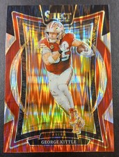 2024 Panini Select - Concourse George Kittle #58 Black & Red Shock Prizm