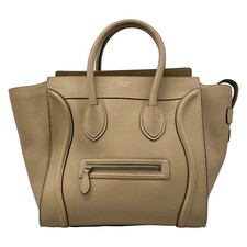 CELINE Luggage Mini Shopper 165213LUG.03UN Dune beige Drummed calfskin