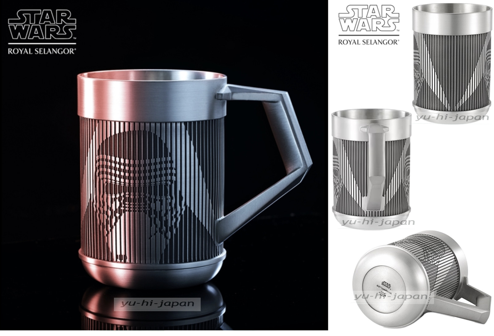 ROYAL SELANGOR Star Wars Kylo Ren Mug Pewter Present Silver 12.9 oz From Japan
