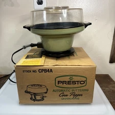 Presto Vintage Automatic Corn Popper CPA4 Avocado w/Box Tested